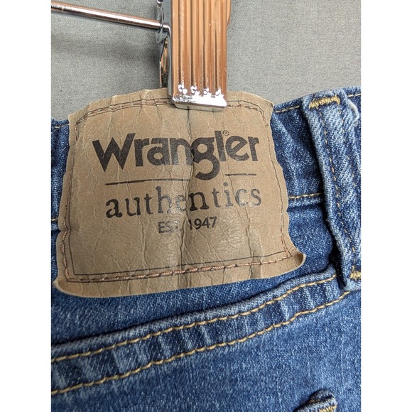 Wrangler Denim Shorts Mens 34 Blue Jean Shorts - Picture 5 of 7